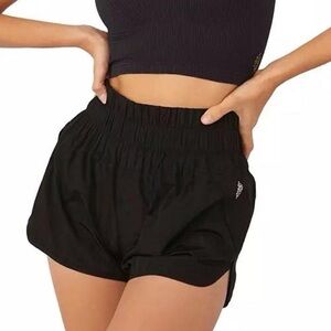 Free people black the way home shorts